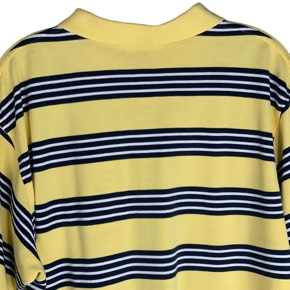Daniel Cremieux Yellow with Thin Navy Stripes Polo Excellent Condition Sz Large - Picture 5 of 11